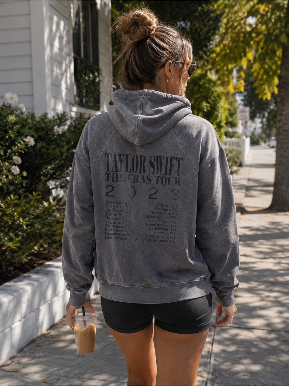 Taylor Swift The Eras Tour 2023 Hoodie Charcoal Gray Official Merch